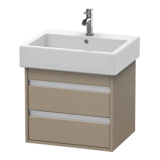 Duravit Meuble sous-lavabo Ketho 55x44 cm, blanc mat, 2 tiroirs, suspendu