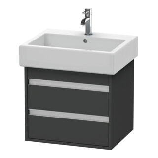Duravit Meuble sous lavabo Ketho 55x44 cm, graphite mat, 2 tiroirs, suspendu