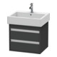 Duravit Meuble sous lavabo Ketho 55x44 cm, graphite mat, 2 tiroirs, suspendu-1