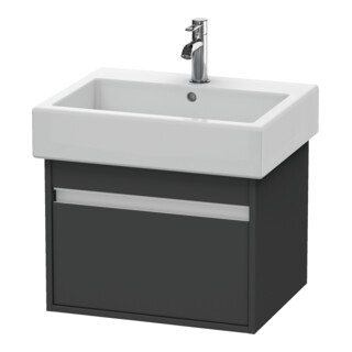 Duravit Meuble sous-lavabo Ketho 55x44 cm, gris graphite, 1 tiroir, suspendu
