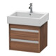 Duravit Meuble sous lavabo Ketho 55x44 cm, noyer naturel, 2 tiroirs, suspendu-1