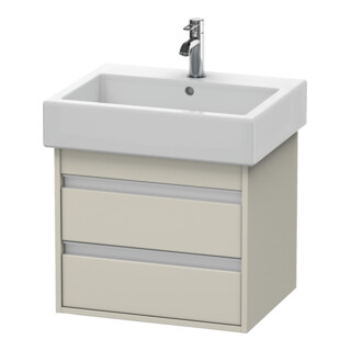 Duravit Meuble sous-lavabo Ketho 55x44 cm, Taupe, 2 tiroirs, suspendu