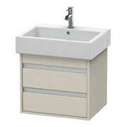 Duravit Meuble sous-lavabo Ketho 55x44 cm, Taupe, 2 tiroirs, suspendu