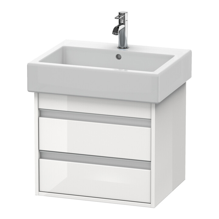 Duravit Meuble sous-lavabo Ketho 55x44 cm, Taupe, 2 tiroirs, suspendu