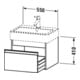 Duravit Meuble sous-lavabo Ketho 55x44cm, lin, 1 tiroir, suspendu