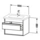 Duravit Meuble sous-lavabo Ketho 60x45,5 cm, blanc, 2 tiroirs, suspendu