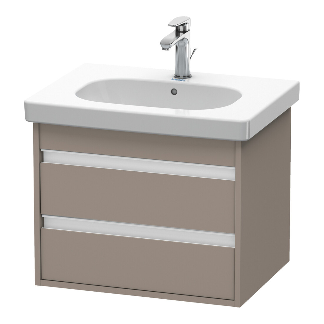 Duravit Meuble sous-lavabo Ketho 60x45,5 cm, blanc mat, 2 tiroirs, suspendu