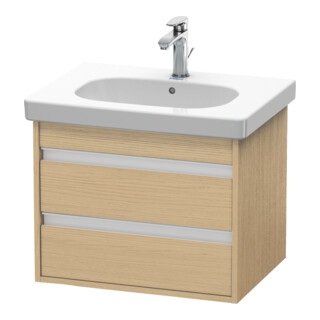 Duravit Meuble sous-lavabo Ketho 60x45,5 cm, chêne œuf, 2 tiroirs, suspendu