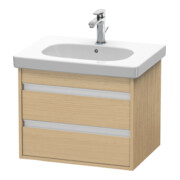 Duravit Meuble sous-lavabo Ketho 60x45,5 cm, chêne œuf, 2 tiroirs, suspendu-1