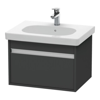 Duravit Meuble sous lavabo Ketho 60x45,5 cm, graphite, 1 tiroir, suspendu