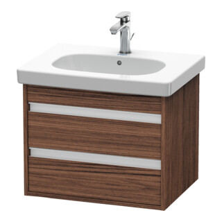 Duravit Meuble sous-lavabo Ketho 60x45,5 cm, noyer foncé, 2 tiroirs, suspendu