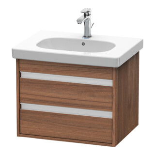 Duravit Meuble sous lavabo Ketho 60x45,5 cm, noyer naturel, 2 tiroirs, suspendu