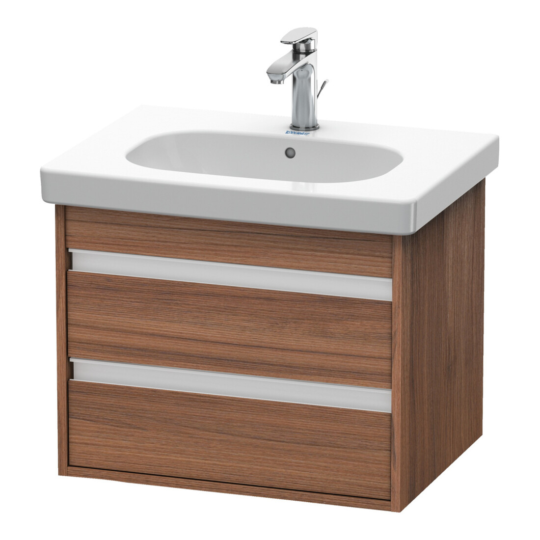 Duravit Meuble sous lavabo Ketho 60x45,5 cm, noyer naturel, 2 tiroirs, suspendu
