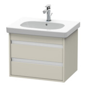 Duravit Meuble sous lavabo Ketho 60x45,5 cm, taupe, 2 tiroirs, suspendu-1