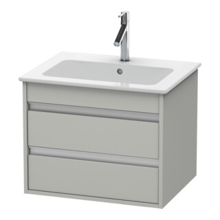 Duravit Meuble sous-lavabo Ketho 60x47,5 cm, béton gris, 2 tiroirs, suspendu