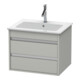 Duravit Meuble sous-lavabo Ketho 60x47,5 cm, béton gris, 2 tiroirs, suspendu-1