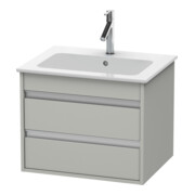 Duravit Meuble sous-lavabo Ketho 60x47,5 cm, béton gris, 2 tiroirs, suspendu