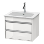 Duravit Meuble sous lavabo Ketho 60x47,5 cm, blanc brillant, 2 tiroirs, suspendu-3