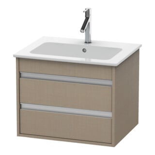 Duravit Meuble sous-lavabo Ketho 60x47,5 cm, blanc mat, 2 tiroirs, suspendu
