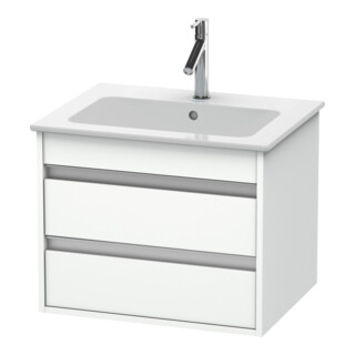 Duravit Meuble sous-lavabo Ketho 60x47,5 cm, blanc mat, 2 tiroirs, suspendu