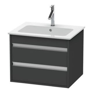 Duravit Meuble sous-lavabo Ketho 60x47,5 cm, graph ma, 2 tiroirs, suspendu