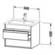 Duravit Meuble sous-lavabo Ketho 60x47,5 cm, graph ma, 2 tiroirs, suspendu
