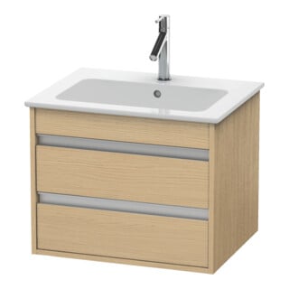 Duravit Meuble sous-lavabo Ketho 60x47,5 cm, œuf naturel, 2 tiroirs, suspendu