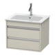 Duravit Meuble sous-lavabo Ketho 60x47,5 cm, Taupe, 2 tiroirs, suspendu-1