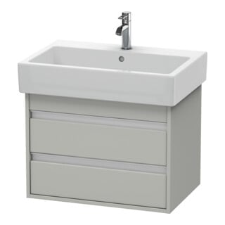 Duravit Meuble sous-lavabo Ketho 65x44 cm, béton gris, 2 tiroirs, suspendu