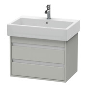 Duravit Meuble sous-lavabo Ketho 65x44 cm, béton gris, 2 tiroirs, suspendu-1