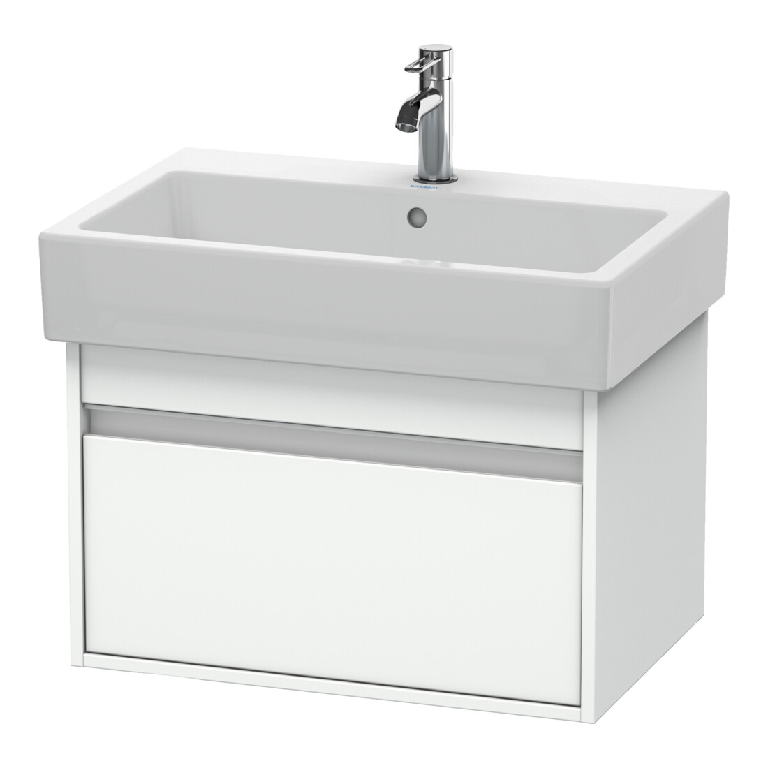 Duravit Meuble sous lavabo Ketho 65x44 cm, blanc mat, 1 tiroir, suspendu