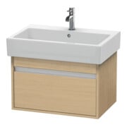 Duravit Meuble sous lavabo Ketho 65x44 cm, chêne naturel, 1 tiroir, suspendu