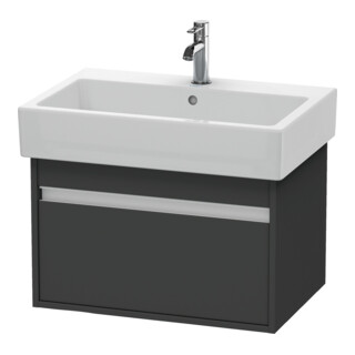 Duravit Meuble sous lavabo Ketho 65x44 cm, graphite mat, 1 tiroir, suspendu