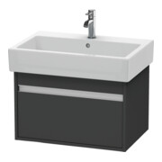 Duravit Meuble sous lavabo Ketho 65x44 cm, graphite mat, 1 tiroir, suspendu