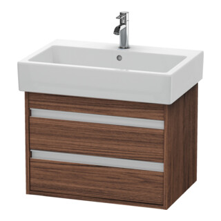Duravit Meuble sous-lavabo Ketho 65x44 cm, noyer foncé, 2 tiroirs, suspendu