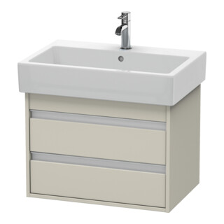 Duravit Meuble sous lavabo Ketho 65x44 cm, taupe, 2 tiroirs, suspendu