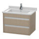 Duravit Meuble sous lavabo Ketho 65x45,5 cm, beige, 2 tiroirs, suspendu-1