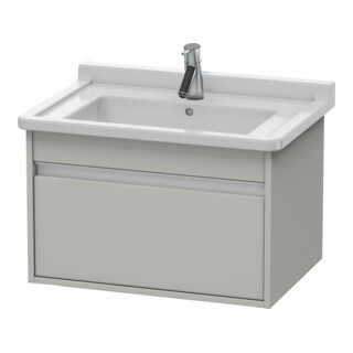 Duravit Meuble sous-lavabo Ketho 65x45,5 cm, béton gris, 1 tiroir, suspendu