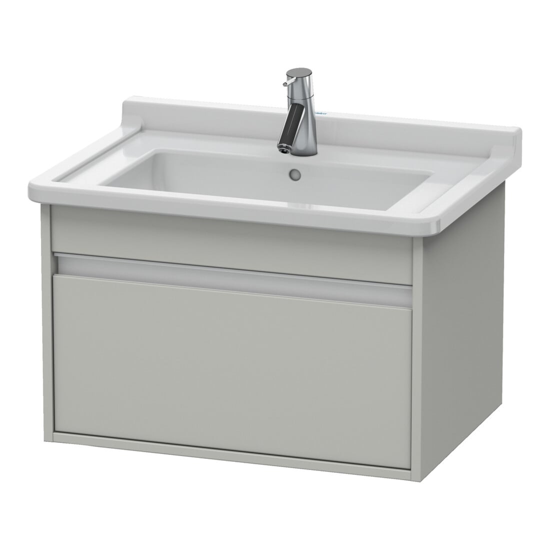 Duravit Meuble sous-lavabo Ketho 65x45,5 cm, béton gris, 1 tiroir, suspendu