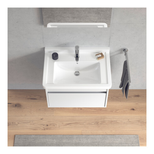 Duravit Meuble sous-lavabo Ketho 65x45,5 cm, blanc mat, 1 tiroir, suspendu