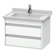 Duravit Meuble sous lavabo Ketho 65x45,5 cm, blanc mat, 2 tiroirs, suspendu