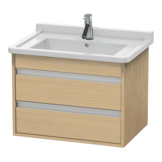 Duravit Meuble sous-lavabo Ketho 65x45,5 cm, blanc œuf, 2 tiroirs, suspendu