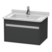 Duravit Meuble sous lavabo Ketho 65x45,5 cm, graphite mat, 1 tiroir, suspendu