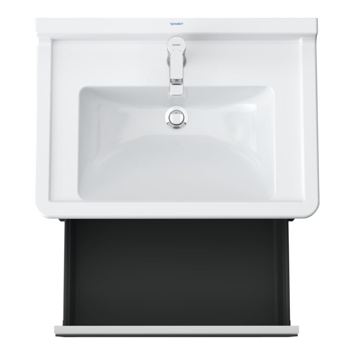 Duravit Meuble sous lavabo Ketho 65x45,5 cm, graphite mat, 1 tiroir, suspendu