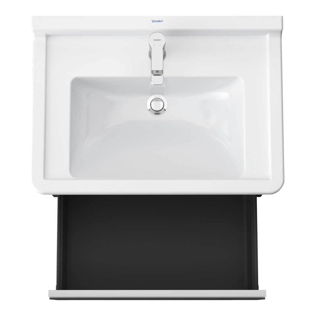 Duravit Meuble sous lavabo Ketho 65x45,5 cm, graphite mat, 1 tiroir, suspendu