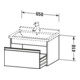Duravit Meuble sous lavabo Ketho 65x45,5 cm, graphite mat, 1 tiroir, suspendu