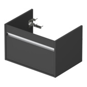 Duravit Meuble sous lavabo Ketho 65x45,5 cm, graphite mat, 1 tiroir, suspendu-4