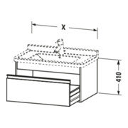 Duravit Meuble sous lavabo Ketho 65x45,5 cm, graphite mat, 1 tiroir, suspendu-4