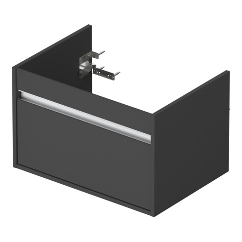 Duravit Meuble sous lavabo Ketho 65x45,5 cm, graphite mat, 1 tiroir, suspendu