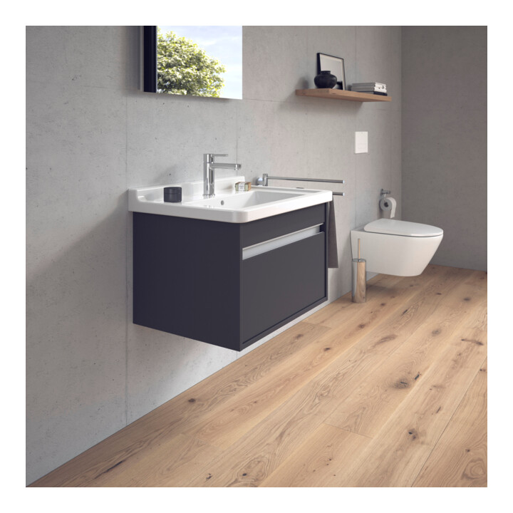 Duravit Meuble sous lavabo Ketho 65x45,5 cm, graphite mat, 1 tiroir, suspendu